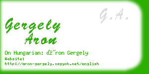 gergely aron business card